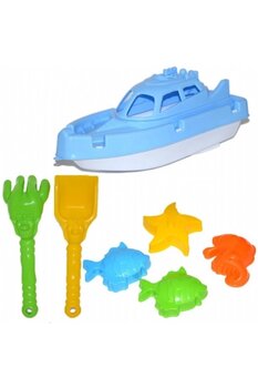 CAN OYUNCAK Mavi Filede Plastik Gemi, Eğlenceli Denizcilik Oyuncakları