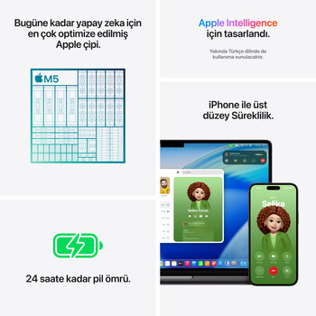 MacBook Pro 14 inc M5 10CPU 10GPU 16GB 512GB Uzay Siyahı MDE04TU/A