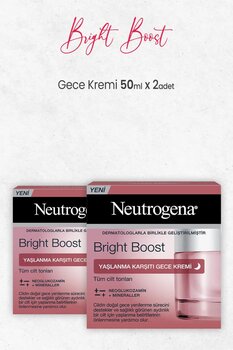 Neutrogena Bright Boost Yaşlanma Karşıtı Gece Kremi 50 ml X 2 Adet