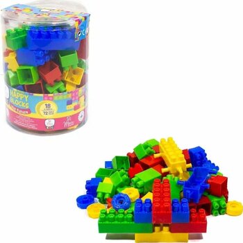 Mutlu Bloklar 72 Parça 2-4 Yaş Yaratıcı Bloklar Oyuncak Bloklar