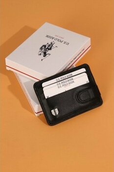 U.s. Polo Assn. 7601  Hakiki Deri Cüzdan Kartlık - Siyah