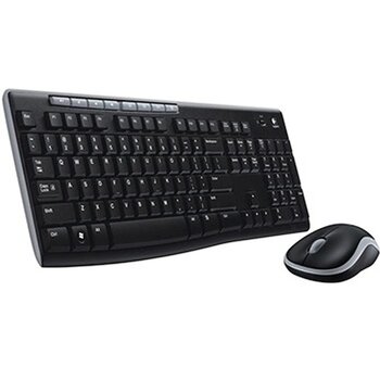 Logitech Mk Q Kablosuz Usb Siyah Multimedya Klavye/Mouse Set -
