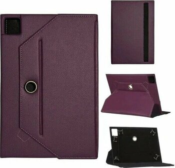 Apple Universal Standlı Premium iPad 4 Uyumlu Mor Suni Deri Tablet Kılıfı