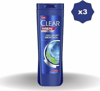 Clear Şampuan Menthol Kepeğe Karşı 350 ml - (3 Adet)