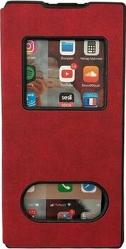 Galaxy Note 10 Plus İle Uyumlu Premium Kapaklı Kılıf Kırmızı Sadece Kılıf