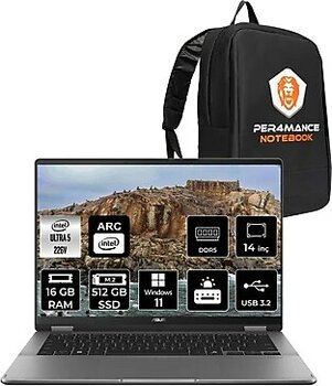 ASUS Vivobook 14 Flip Ultra 5 226V 16GB RAM 512GB SSD 14'' WUXGA OLED W11H Dizüstü Bilgisayar & PER4