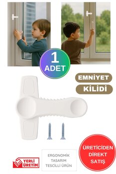WAPPA 1 Adet Pvc Pimapen Pencere Cam Balkon Kapısı Güvenli Emniyet Kilidi