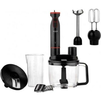 Schafer El Tipi Blender Set 1500W 1 lt Kapasite ile Fonksiyonel Doğrayıcı ve Ölçü Kabı - Gri