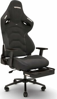 Warrior Kratos Oyuncu Koltuğu - Jet Black - Ayak Uzatmalı Profesyonel Bilgisayar Sandalyesi