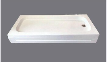 80X120 Dikdörtgen Panelli ve Ayaklı Akrilik Duş Teknesi