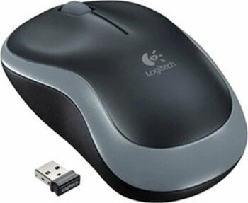 Logitech M185 910-002235 Kablosuz+usb Nano Alıcılı Siyah/gri Mouse Optik Siyah
