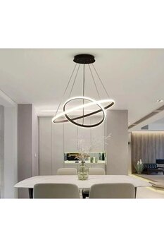 luxury modern aydınlatma Alyans Model Ledli 2'li Avize Beyaz Işık Salon Mutfak Yatak Odası Oturma Odası