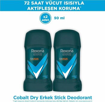 Rexona Men Erkek Stick Deodorant Cobalt Dry 50 Ml X2