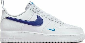 Nike Air Force 1 07 Unisex Sneaker White Unisex Günlük Spor Ayakkabı Beyaz Mavi - 45,5