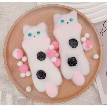 Pati Patisi Taba Jel Beyaz Yumuşak Squishy Stress Oyuncak Sukuşi 13 cm - Standart