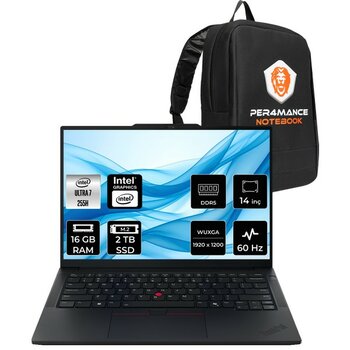 Lenovo Thinkpad E14 Gen 7 Core Ultra 7 255H Notebook 16GB RAM 2TB SSD 14" FHD+ FreeDOS + Per4 Çanta 21SX007CTXP309 - 2 TB - 16 GB