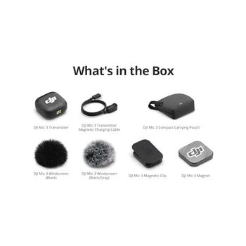 Storemax Djı Mic 3 Verici, /kamera/ Için Kablosuz Mini Mikrofon, Hafif ve Sezgisel, Yaka Mikrofon, 32-Bit Float, Entegre Zaman Kodu, Vlog, Röportaj...