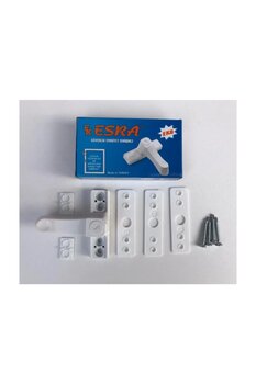 Esra Pvc Kapı Pencere Güvenlik Kilidi Emniyet Çocuk Kilidi Beyaz 5 Adet