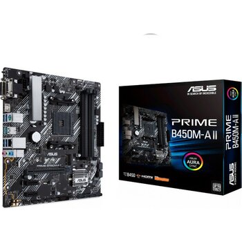 Asus Prıme B450M-A Iı Amd B450 Am4 DDR4 4400 Hdmı Dvı Vga M2 Usb3.2 Aura Rgb Matx (Prıme B450M-A Iı) Anakart