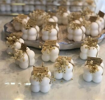 Uğur Matbaacılık Düğün Nikah Nişan Kına hediyelik Bubble Mum 30 Adet