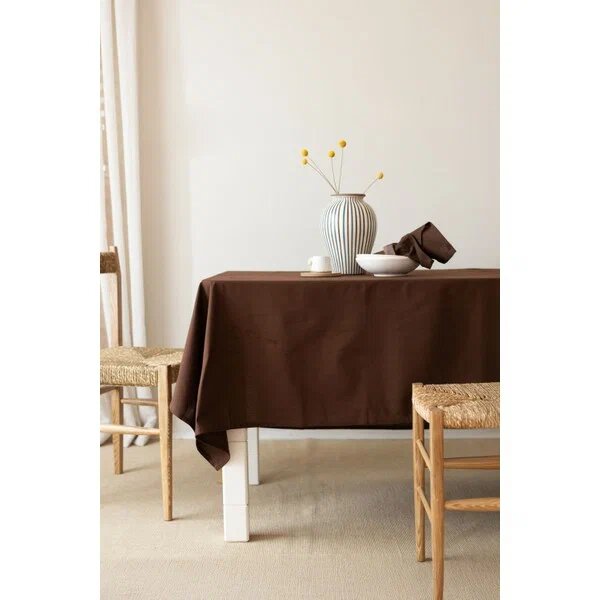 Wellstil Premium Koyu Kahve 140 x 140 cm Masa Örtüsü