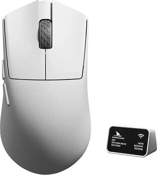 Darmoshark M3XS Pro Beyaz Şarjlı Optik Kablolu/Kablosuz Oyuncu Mouse
