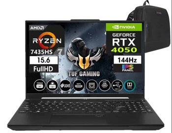 Asus Tuf Gaming A15 Fa507nur-Lp035 Ryzen 7 7435Hs 32Gb Ddr5 Ram 512Gb Ssd Freedos 15.6 Inç Fhd 144Hz 6Gb/Rtx4050 140W Taşınabilir Bilgisayar Fa507nur-Lp03505+Weblegelsınçanta