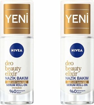 NIVEA Deo Beauty Elixir Nazik Bakım Eşit Cilt Tonu Serum Roll-on 40ml X 2 Adet