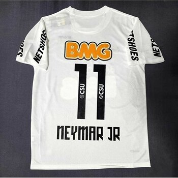 BySportakus Santos 2024/25 Yeni Sezon Neymar Jr Özel Forması - 2XL - Beyaz