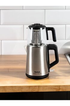 TEFAL Magic Tea Xl 1650 W Cam Çay Makinesi, Çelik Filtreli Geniş Hacimli, Sıcak Tutma Özellikli