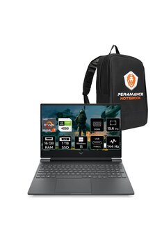 HP Victus 15 Ryzen 7 8845HS RTX 4050 16GB RAM 1TB SSD 15.6\" FHD 144Hz Win11 Pro B9KM3EAPN388 Gaming Laptop + Per4 Çanta
