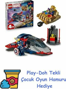 LEGO ǀ Marvel Kaptan Amerika, Thanos'a Karşı 76319 – 4 Yaş ve Üzeri Süper Kahraman ve Uzay Gemisi Hayranı Çocuklar Için Eğlenceli Oyunlar Sunan Min...