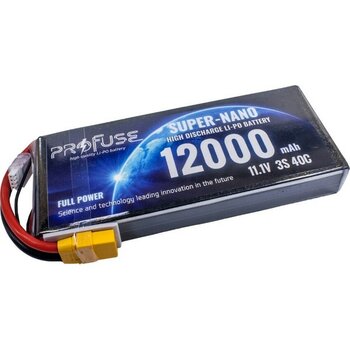 11,1V 3s 12000MAH 40C Lipo Batarya - Mavi