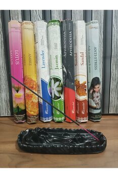 HUNATASARIM 7 Paket, 140 Adet Çubuk Tütsü 7 Farklı Aroma + Himayala Çubuk Tütsülük