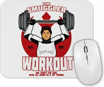 Baskı Dükkanı Star Wars The Smuggler Workout Beyaz 19 x 23 cm Mouse Pad