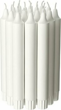 20Li Şamdan Mumu Beyaz Meridyendukkan 19Cm Şamdan Mum ,İnce Beyaz Mum