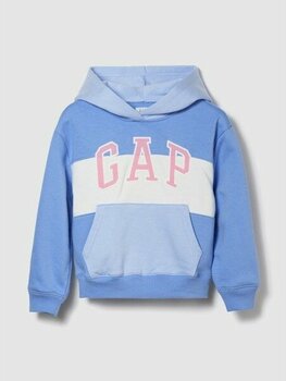 Gap Kız Çocuk Açık Mavi Relaxed Gap Logo Kapüşonlu Sweatshirt - XS
