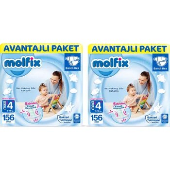 Molfix No:4+ Maxi Plus 312 Adet Bebek Bezi