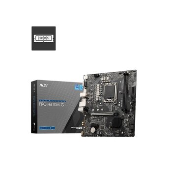 Msı Pro H610m-G Ddr5 5600Mhz 1Xvga 1Xhdmı 1Xdp 1Xm.2 Usb 3.2 Matx 1700P (12. / 13. Ve 14. Nesil İşlemci Uyumlu)