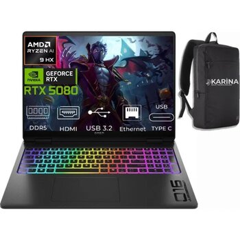 Hp Omen Max 16-AK0002NT Amd Ryzen Aı 9 Hx 375 BQ1X7EA-12 64GB 4tb RTX5080 16GB Freedos 16" Taşınabilir Bilgisayar - 4 TB - 64 GB