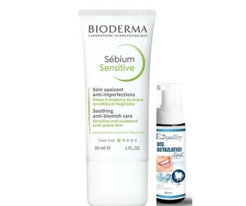 Bioderma Sebium Sensitive Krem 30Ml- Diş Beyazlatıcı Köpük Hediye