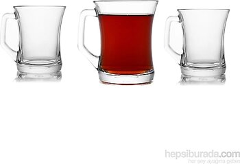 Lav Zen Plus 3'lü Kulplu Cam Bardak