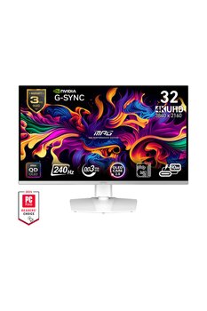 MSI MPG 321URXW QD-OLED 31.5″ 240Hz 0.03Ms QD-OLED G-Sync Compatible Beyaz Gaming Monitör