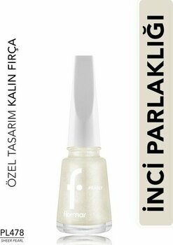 Pearly Yarı Transparan & Parlak Bitişli Sedefli Oje (PL478 Shine Pearl) 8682536104470 - BEYAZ