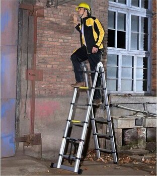 Asvera Yakut Serisi 3.8 m Alüminyum 6+6 Basamak Teleskopik Merdiven