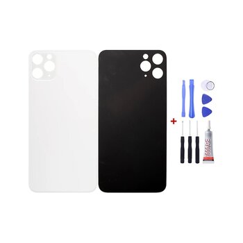Apple Uyumlu Iphone 11 Pro Max Beyaz Arka Cam Kapak Pil Kapağı Tamir Set B7000 Set Beyaz