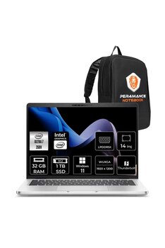 Dell Pro 14 Plus Ultra 7 268V 32Gb 1Tb Ssd Intel Graphics 14" Wuxga Fdos Notebook & Per4 Çanta