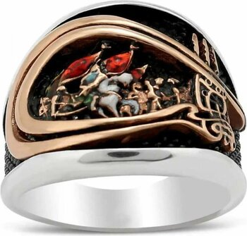 Modasilvers 925 Ayar Gümüş Osmanlı Tuğralı Fetih 1453 Yüzük