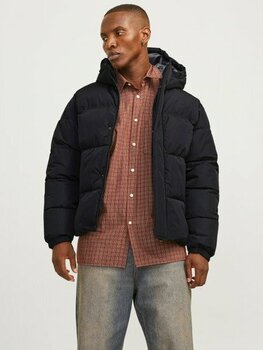 Jack & Jones Jack Jones Jjebradley Puffer Hood Sn Erkek Siyah Mont 12256974-02 - 2XL