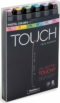 Touch Twin Marker Seti 6 Renk Pastel Renkler